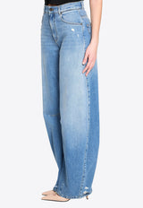 Dolce & Gabbana Barrel-Leg Faded Jeans Blue FTDG9D-G8OG6-S9001