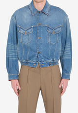Versace Buttoned Denim Jacket Blue 1024483-1A17466-1D800