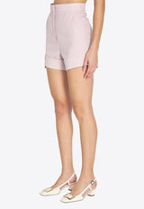 Max Mara Celebre Turn-Up Mini Shorts Pink 2611141011600-10267-022