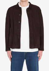The Row Ulrich Suede Jacket Brown 1362-L815-CSB