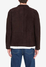The Row Ulrich Suede Jacket Brown 1362-L815-CSB