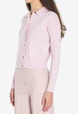 Max Mara Medeola Wool-Blend Cardigan Pink 2611341061600-12019-014