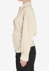 Lemaire Straight Collar Twisted Shirt White SH1141-LF1308-BG235