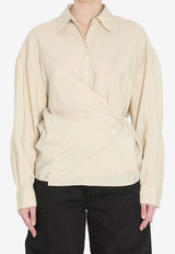 Lemaire Straight Collar Twisted Shirt White SH1141-LF1308-BG235