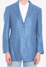 Tagliatore Single-Breasted Buttoned Blazer Blue JCECILY12B-440044-I3161