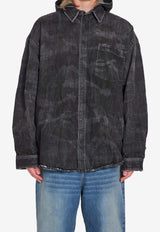 Balenciaga Hooded Denim Parka Black 857178-TTWA6-4864