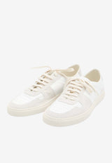 Common Projects Bball Suede and Leather Low-Top Sneakers White 2532--0506