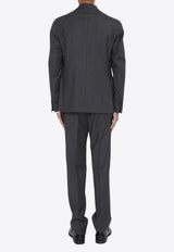 Tagliatore Single-Breasted Wool Suit Gray 2SMC22B01-060075-S3010