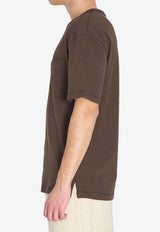 Lemaire Boxy Crewneck T-shirt Brown TS0010-LJ1010-BR512