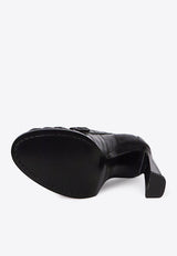Saint Laurent Le Loafer 110 Pumps in Eel Skin Leather Black 858970-0WXAD-1000