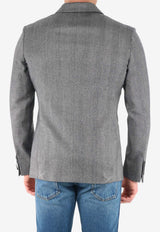 Tonello Double-Breasted Wool Jacket Gray 06GW050-5259R-900