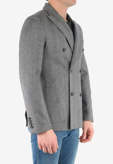 Tonello Double-Breasted Wool Jacket Gray 06GW050-5259R-900