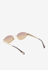 Chloé Holly Oval Sunglasses Gold CH0355S54--767