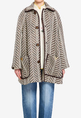 Valentino Animalier Wool Peacoat White 8B3CJ3Z7-9RF-CBY