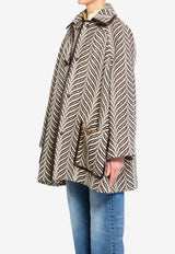 Valentino Animalier Wool Peacoat White 8B3CJ3Z7-9RF-CBY