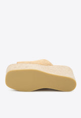 Gucci 105 Monogram Wedge Sandals Beige 855052-AADWE-9702