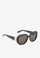 Chloé Marcie Square Sunglasses Gray CH0236S56--001