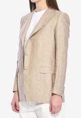 Tagliatore Single-Breasted Buttoned Blazer Brown JBERTHA-A40008-T1305