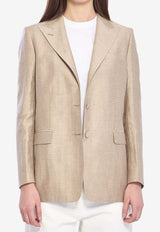 Tagliatore Single-Breasted Buttoned Blazer Brown JBERTHA-A40008-T1305