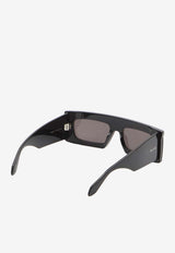Alaïa Rectangular Mask Sunglasses Gray AA0099S001--999