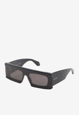 Alaïa Rectangular Mask Sunglasses Gray AA0099S001--999