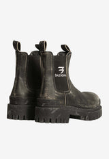 Balenciaga Chelsea Distressed Strike Ankle Boots Black 854082-WB228-1919