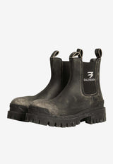 Balenciaga Chelsea Distressed Strike Ankle Boots Black 854082-WB228-1919