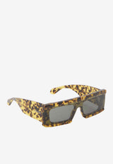 Alaïa Rectangular Mask Sunglasses Gray AA0099S003--300
