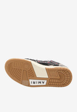 Amiri Stud Skel Denim-Effect Sneakers Black AMSNSN1002--001