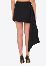 Loewe Mini Draped Skirt Black S540Y08XCT--1100