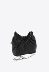 Tory Burch Mini Fleming Drawstring Shoulder Bag Black 164022--001