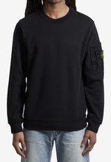 Stone Island Logo Patch Crewneck Sweatshirt Black L1S156100019-S0410-V0029