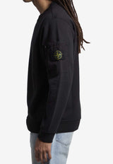 Stone Island Logo Patch Crewneck Sweatshirt Black L1S156100019-S0410-V0029
