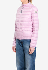 Moncler Lans Logo Patch Down Jacket Pink L10931A10100-53048-51I