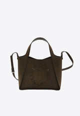 Stella McCartney Perforated Logo Faux Suede Tote Bag Brown 513860-WP0547-2017