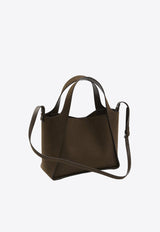 Stella McCartney Perforated Logo Faux Suede Tote Bag Brown 513860-WP0547-2017