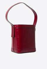 Versace Medusa Grained Leather Bucket Bag Red 1023460-1A17453-1RF1J