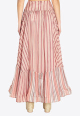 Zimmermann Bohémien Rebellion Striped Maxi Skirt Multicolor 7223SC261--REST