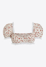 Dolce & Gabbana Rose Print Cropped Top Multicolor F7BG2T-HS5UB-HA5XJ