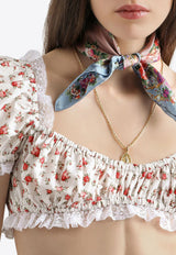 Dolce & Gabbana Rose Print Cropped Top Multicolor F7BG2T-HS5UB-HA5XJ