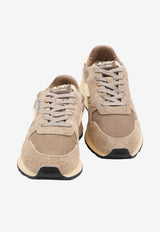 Autry Reelwind Nylon and Suede Sneakers Beige WWLMW-UT-43