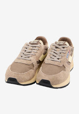 Autry Reelwind Nylon and Suede Sneakers Beige WWLMW-UT-43