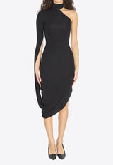 Alexander Wang Draped Midi Dress Black 1CC1266895--001