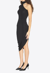 Alexander Wang Draped Midi Dress Black 1CC1266895--001