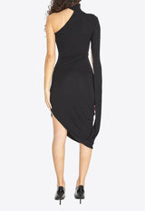 Alexander Wang Draped Midi Dress Black 1CC1266895--001
