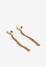 Saint Laurent Cassandre Tassel Earrings Gold 803195-Y1500-8030