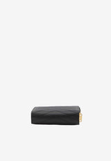 Saint Laurent Cassandre Matelassé Compact Wallet Black 668288-BOW01-1000