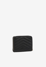 Saint Laurent Cassandre Matelassé Compact Wallet Black 668288-BOW01-1000