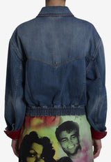 Versace Blouson Denim Jacket Blue 1023603-1A17921-2DC50