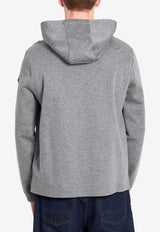 Moncler Logo Patch Hooded Sweatshirts Gray L10918G00024-89B5F-987